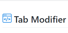 Tab Modifier：修改你的标签页