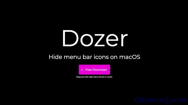 Dozer 一键显示隐藏 macOS 选单列图示，让介面看起来更乾净