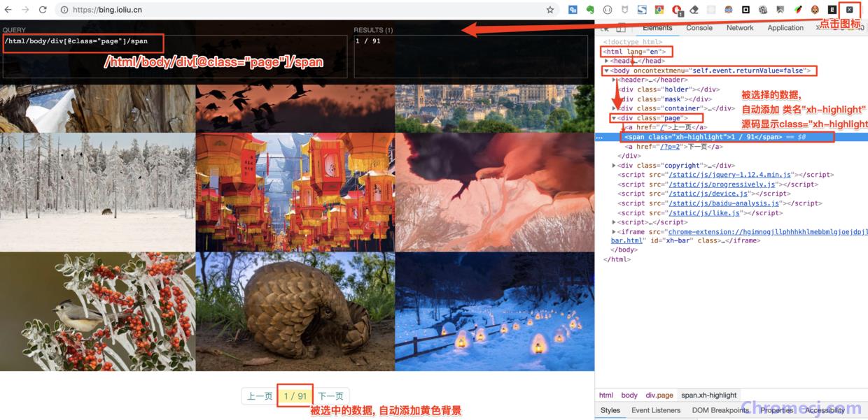 XPath Helper应用之Bing每日壁纸的小爬虫
