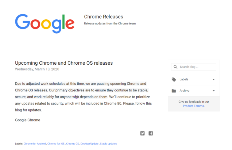 谷歌暂停Chrome和Chrome OS的更新