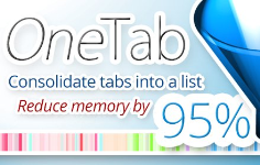 OneTab：把多个Tab转换为一个列表 