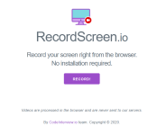 RecordScreen.io - 有网就能录屏的在线录屏工具