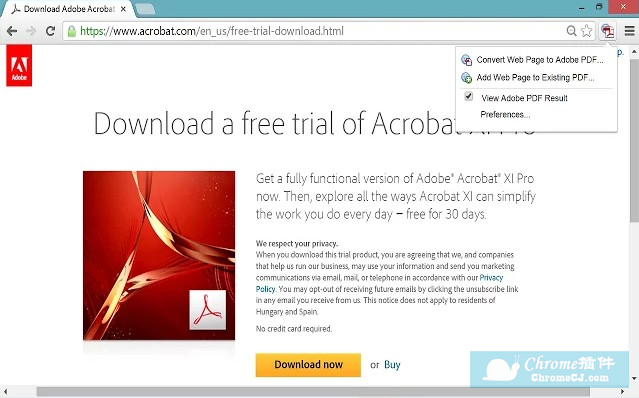 Adobe Acrobat插件把网页转换成PDF