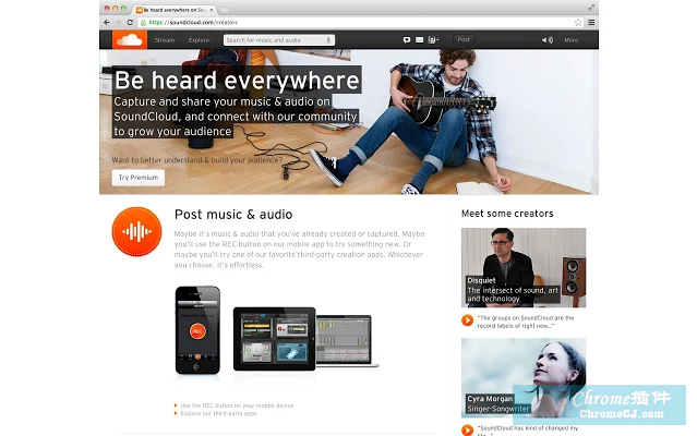 SoundCloud - Chrome娱乐插件- 画夹插件网