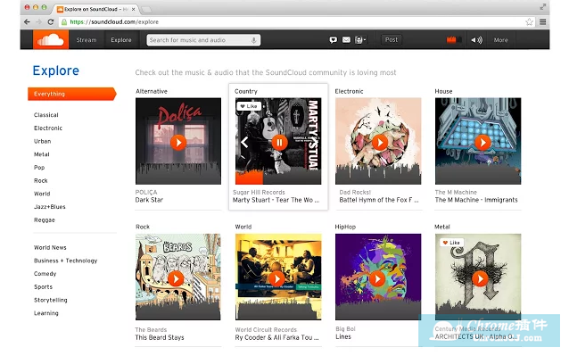 SoundCloud - Chrome娱乐插件- 画夹插件网