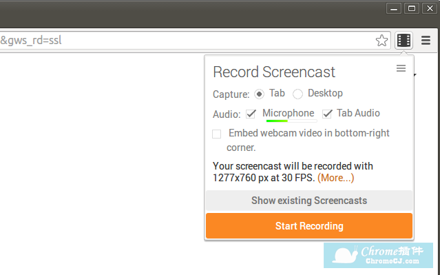 设置Screencastify录制的选项