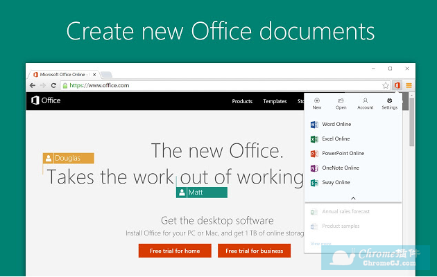 Office Online：在浏览器中查看、编辑和创建 Office 文件