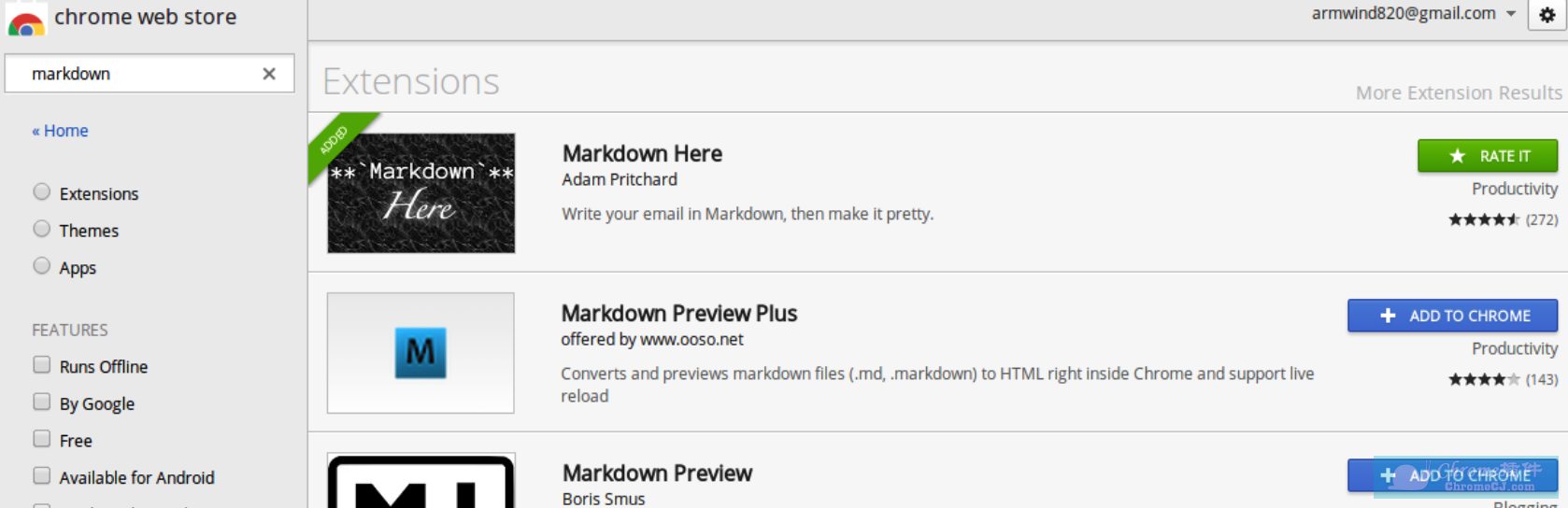 Markdown Here Chrome插件