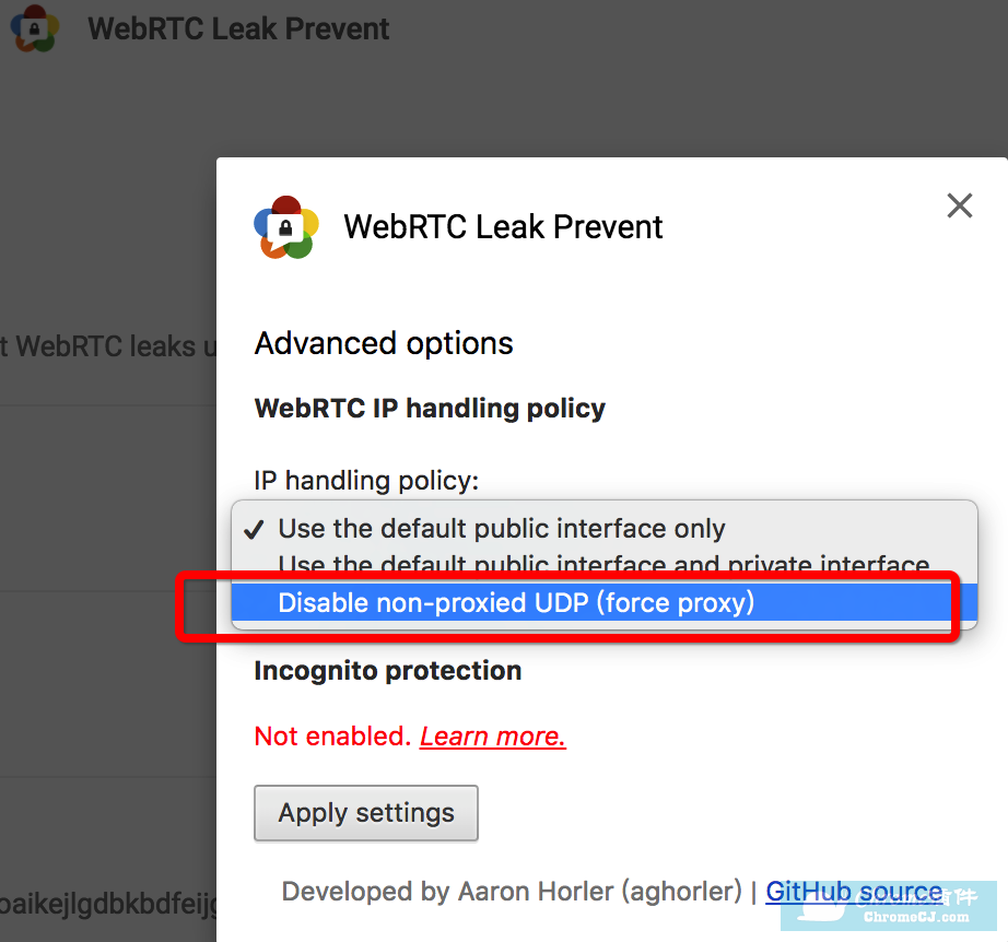 WebRTC leak prevent chrome插件使用方法