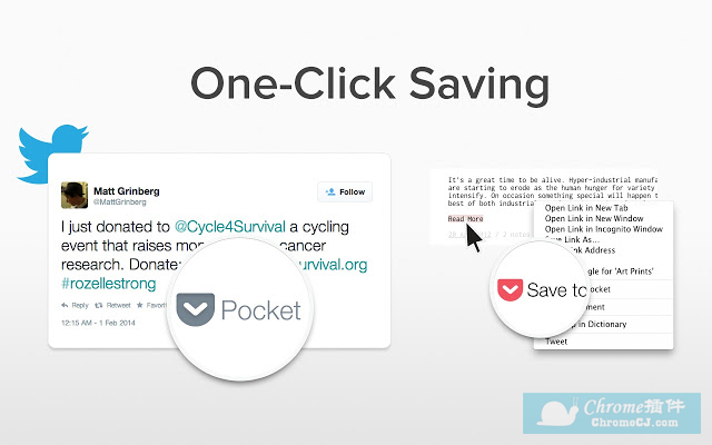 Save to Pocket是chrome浏览器上保存文章、视频等的最佳方式