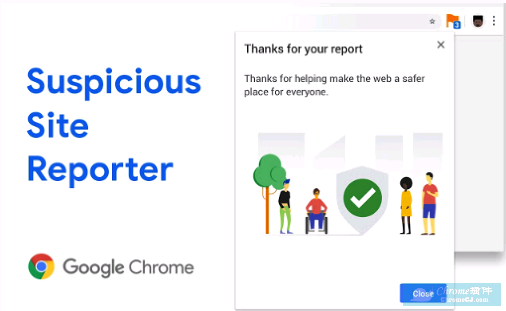 Suspicious Site Reporter - 将可疑网站报告给谷歌安全浏览器